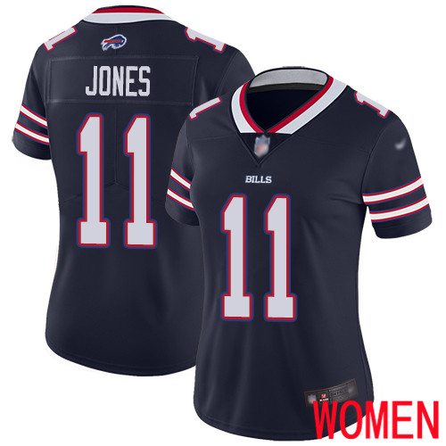 Women Buffalo Bills 11 Zay Jones Limited Navy Blue Inverted Legend NFL Jersey